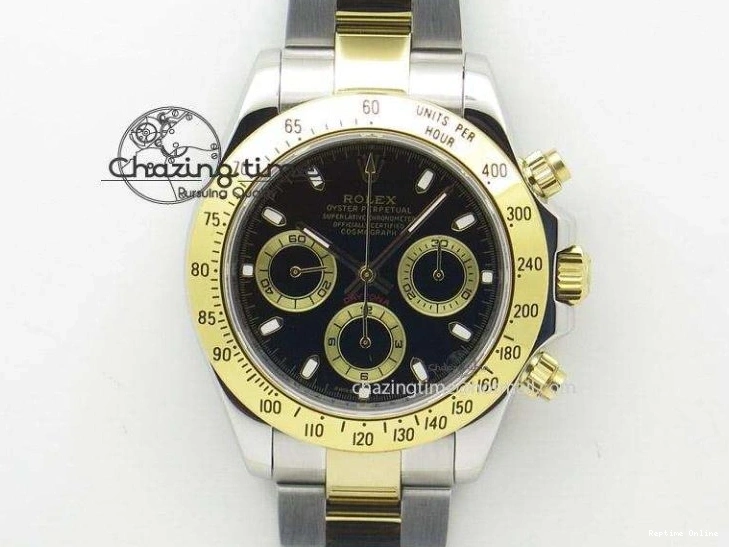 0117 Daytona 116515 RG TWF 1:1 Best Edition 904L Steel Black RG Dial on Oysterflex Strap A Popular 2415